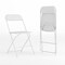 Emma and Oliver Set of 2 Stackable Folding Plastic Chairs - 650 LB Weight Capacity